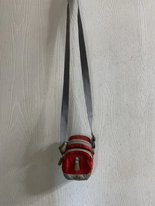 Mini Samsonite Backpack Red Grey Crossbody Strap 3 zips Camera Case - Picture 1 of 5