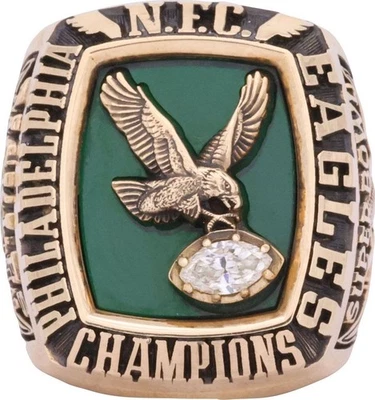Anillo "RÉPLICA" 1980 NFC Super Bowl XV Philadelphia Eagles Super Bowl - Talla 10.5 Foto 1 de 4