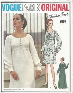 1969 Vintage VOGUE Sewing Pattern B36 DRESS (1041) BY CHRISTIAN DIOR - Picture 1 of 1