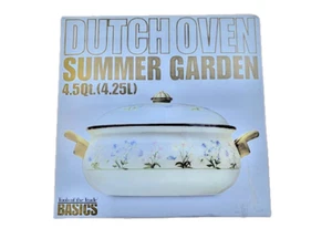 Tools Of The Trade Enamel Ware Dutch oven POT 4.5 Qts NEW IN BOX SUMMER GARDEN - Picture 1 of 3