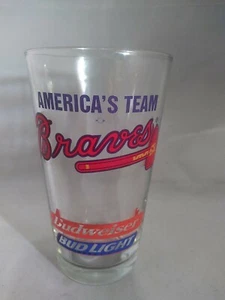 Atlanta Braves America's Team Budweiser Bud Light Glass..Preowned - Picture 1 of 1