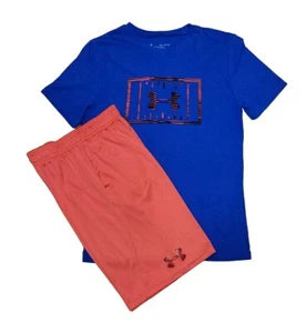 Under Armour Youth XL Athletic Shorts And Crewneck Tshirt Set - Picture 1 of 10