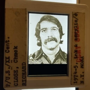 Chuck Close "Richard” 35mm Photorealism Art Slide - Picture 1 of 3