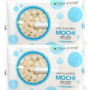 2 Packs Tea Zone Mini Flavored Mochi Rice Cakes Original 10.58 oz Each Pack - Picture 1 of 6