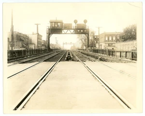 1939 New York City ORIGINAL DOUBLE WEIGHT PHOTOGRAPH Atlantic Ave LIRR - Picture 1 of 2
