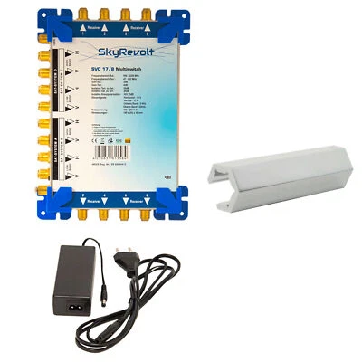 SkyRevolt 17/8 Multischalter 4 Satelliten 8 Teilnehmer Multiswitch SAT Verteiler - Bild 1 von 4