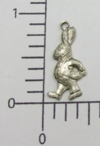 42044 3 Pc Matte Silver Oxidized Dressed Rabbit Jewelry Finding Charm - Picture 1 of 1
