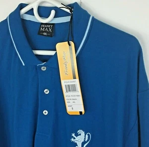 Camisa polo para hombre 2XL azul atlántico manga corta algodón polietileno franky Max polo  - Imagen 1 de 11