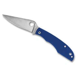 Spyderco Grasshopper Slipit Knife C138GBLP Satin Plain Edge 12c27 Blade Blue G10 - Picture 1 of 1
