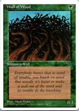 Wall Of Wood Magic The Gathering 4th Edition Card Light Play