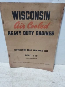 Wisconsin Air Cooled Engine Manual S-7D vintage - Picture 1 of 3