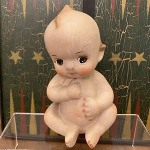 Kewpie Muñeca Talco Polvo Coctelera Bebé Dispensador Alas Acabado Antiguo Cerámica - Imagen 1 de 14