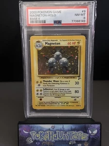 Pokemon Card Magneton 9/130 Base Set 2 Holo PSA 8 NM-MT Graded - Picture 1 of 3