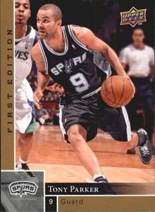 2009-10 Upper Deck First Edition Gold Spurs Basketball Card #154 Tony Parker