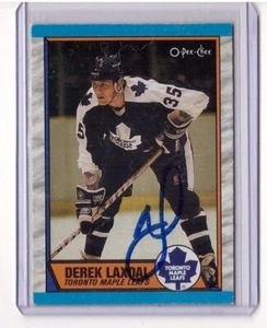 DEREK LAXDAL SIGNED 1989-90 O-PEE-CHEE OPC HOCKEY ROOKIE CARD #169 RC AUTOGRAPH - Picture 1 of 2