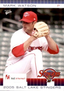 2005 Salt Lake Stingers Multi-Ad 28 Mark Watson Atlanta Georgia GA Baseball Card