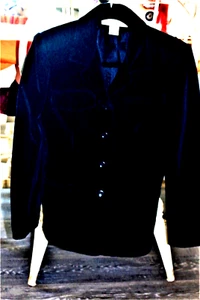Pant Suit Black Velour Size 4 Jones New York Comfort &Elegance Business Career - Picture 1 of 4