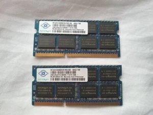 4GB (2 x 2GB) Nanya PC3-8500S 1066MHz DDR3 SODIMM Memory - Working Pull - Picture 1 of 1