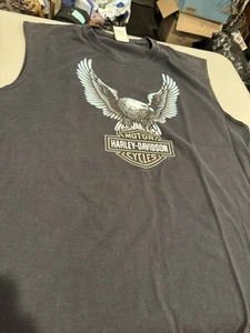 Harley Davidson Sleeveless Shirt Sz Large “ Flaming Eagle Baton Rouge, Louisiana - Picture 1 of 5