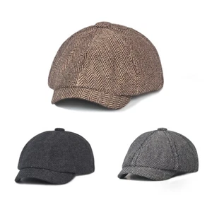 Newsboy Gatsby Cap Mens Ivy Hat Golf Driving Flat Cabbie Beret Driver Warm Hat - Bild 1 von 16