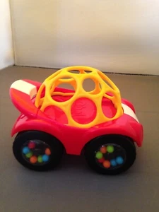 Oball Go Gripper Car With Rattle Tires Red and Yellow Toddler Toy - Picture 1 of 3