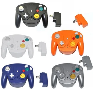 Controlador de juego inalámbrico con adaptador para original Gamecube Retro Classic GC NGC - Imagen 1 de 34