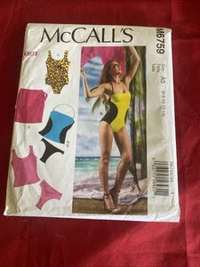 McCALLS Spring Summer Bathing Suits Knits Sewing Pattern 6-14 M6759 Uncut - Picture 1 of 3