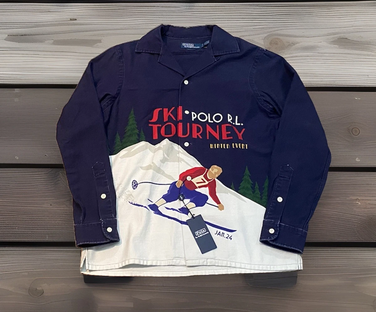 90s Ralph Lauren Shirt SKI CAMP 長袖 青 L 【公式通販】