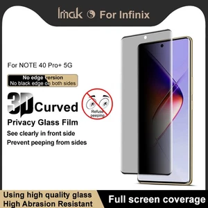 For Infinix Note 40 Pro+ 5G, imak Privacy Tempered Glass Film Screen Protector - Picture 1 of 9