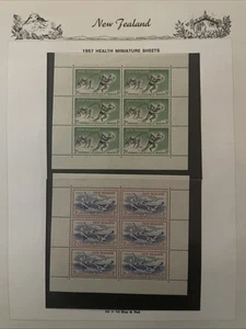 New Zealand - 2x 1957 Health Miniature Sheets m/s Upright - Seven Seas Stamps - Picture 1 of 1