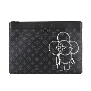 LOUIS VUITTON Monogram Eclipse Pochette Apollo Vivienne Clutch Bag 90279227 - Picture 1 of 10