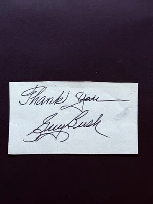 Guy Bush Signed Autograph Cut- Babe Ruth Last HR - Image 1 of 2