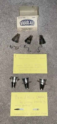 BRAID-AID Rug Braiding Tools 2 Sets & BRAIDKIN Specialized Needle READ NOTES AW9 - Image 1 of 4