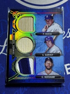 2024 Triple Threads 3 Player Triple Relic Kersaw, Garvey, Reese: Dodgers 1/3 - Picture 1 of 2
