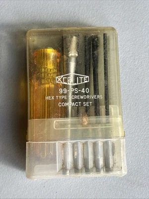 Vintage Xcelite 99PS40 Allen Hex Screwdriver Set 11-pc Pre-owned USA - Image 1 of 4