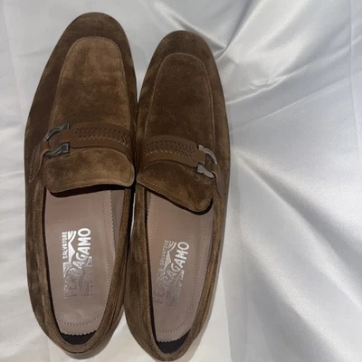Salvatore Ferragamo Men's Brown Loafer Shoes 10D good Condition. Bags included - Image 1 of 4
