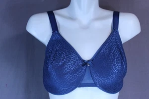 Chantelle #1891 Magnifique Underwire Unlined Full Coverage Bra 32DDDD blue - Picture 1 of 9
