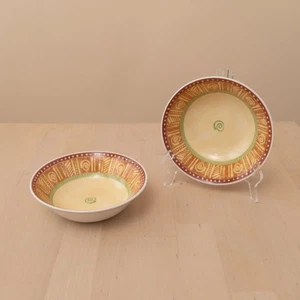 Churchill Ports of Call Jeff Banks Mali Druck Keramik Wüstenschalen x2 15 cm - Bild 1 von 4