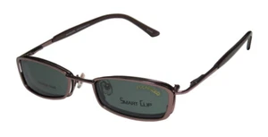 NEW SMARTCLIP 293 STAINLESS STEEL EYEGLASS FRAME/GLASSES POLAROID CLIP-ON LENS - Picture 1 of 19