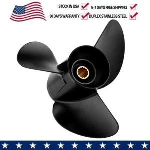 YBS 10.25 x 15-G Black Stainless Steel Boat Outboard Boat Propeller 40-70HP - Picture 1 of 6