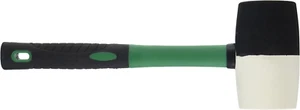 32 OZ BLACK/WHITE TIP RUBBER MALLET W/FIBERGLASS HANDLE - Picture 1 of 12
