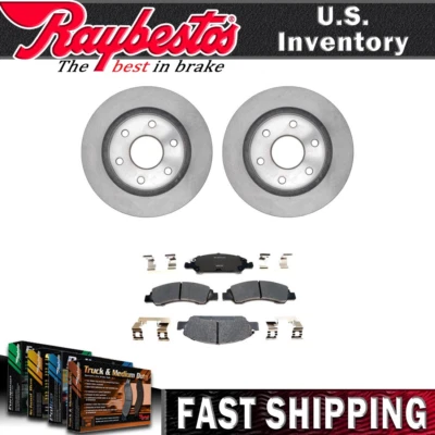 Front Kit Brake Rotors Ceramic Brake Pads For 1999-2006 Chevrolet Silverado 1500 - Image 1 of 4