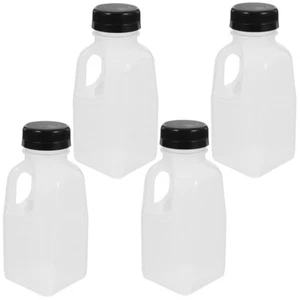 4pcs Reusable Bottle Plastic Beverage Bottles Homemade Juicing Bottles Empty - Picture 1 of 12