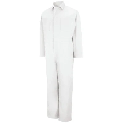 New Red Kap Coverall Men's Twill Long Sleeve Work Coveralls, White Size 36 Reg - Image 1 of 4