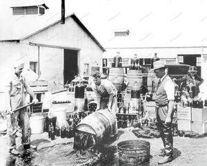 Deputies Dumping Illegal Booze 1932 Vintage 8x10 Reprint Of Old Photo - Picture 1 of 1