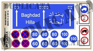 Diorama/Model Accessory - 1/35 Highway Signs #1 - Iraq War (2 Sheets) - Foto 1 di 6