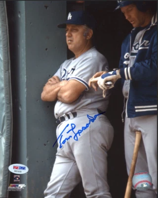 TOMMY LASORDA (d. 2021) Signed Los Angeles Dodgers 8x10 Photo (PSA/DNA ITP COA) - Image 1 of 3