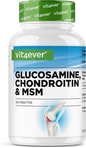 Glucosamin Chondroitin MSM - 365 Tabletten - Hochdosiert Mit 2000 Mg Pro Tag - 3 - Bild 1 von 7