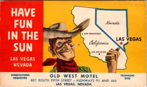 LAS VEGAS, NEVADA - OLD WEST ROADSIDE MOTEL - BIG TEX - POSTAL ANTIGUA - Imagen 1 de 2