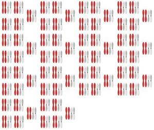 Heli-Max 1SQ Red Clear Propeller Blades Props 5x Propellers 14 Pack - Picture 1 of 2
